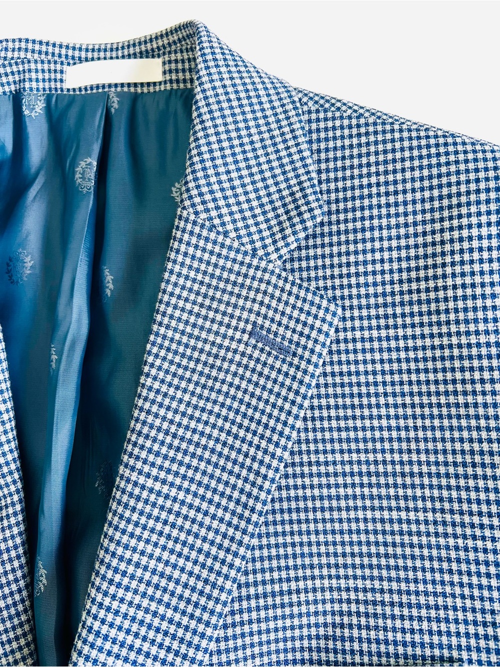 NWOT. Ralph Lauren Black Label Blue Houndstooth Men's Blazer